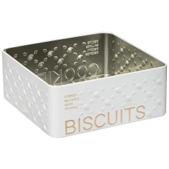 Boîte biscuits métal, Blanc