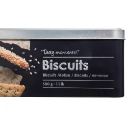 Boîte biscuits métal, Noir