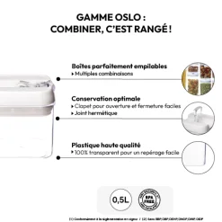 Boîte carrée hermétique 0,5L