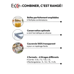 Boîte carrée hermétique 2L