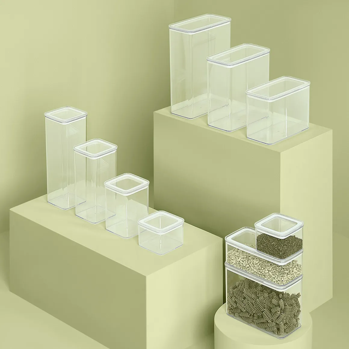 Boîte de conservation rectangle, 1L