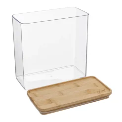 Boîte de conservation rect couvercle bambou, 3L