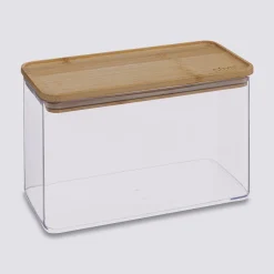 Boîte de conservation rect couvercle bambou, 2L
