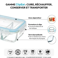 Boîte de conservation verre 0,7L