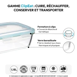 Boîte de conservation verre 1,18L