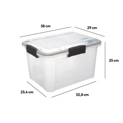 Boîte en plastique à clip 18L