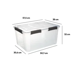 Boîte en plastique à clip 50L