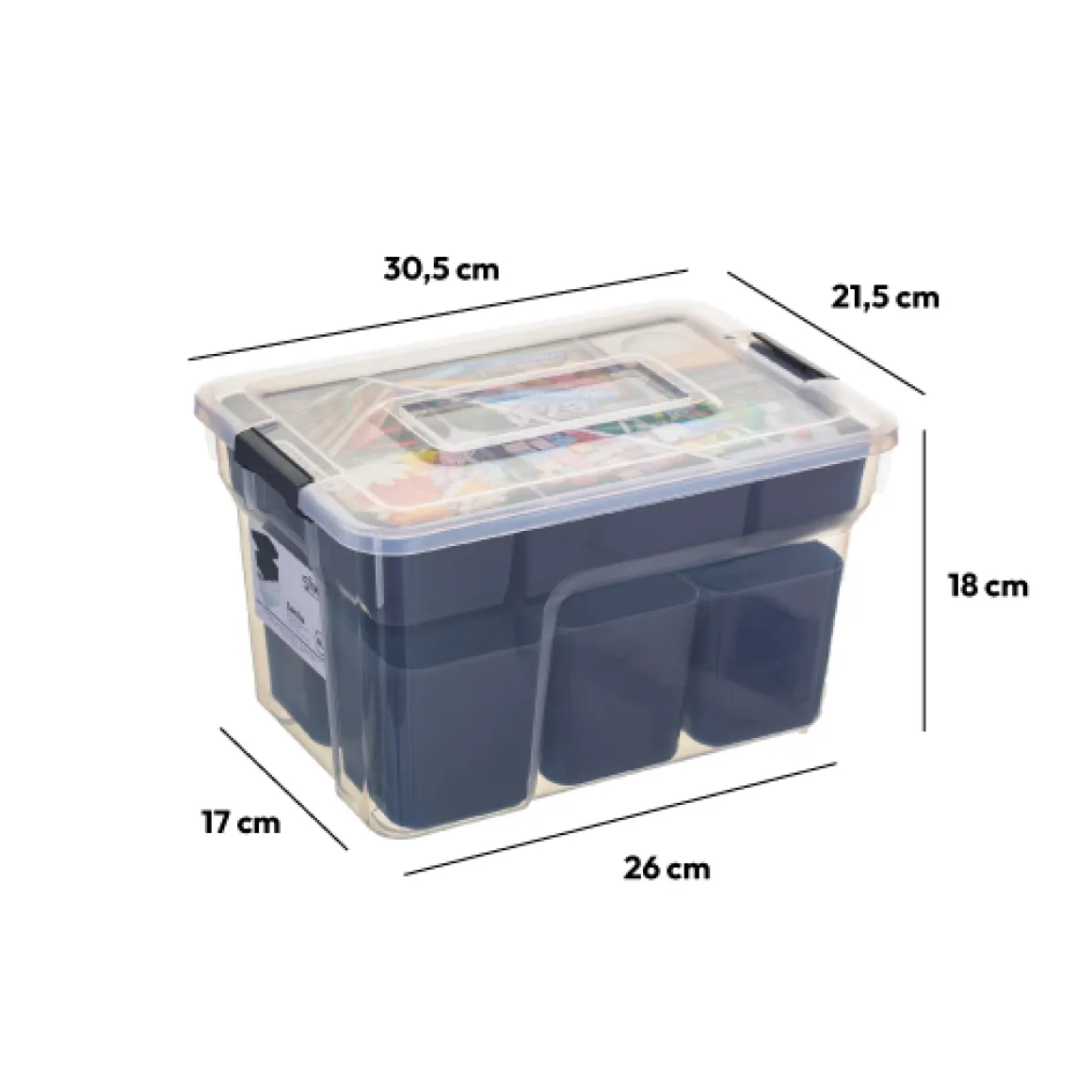 Boîte en plastique compartimentée 8L