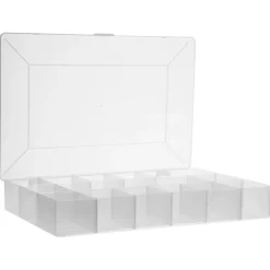 Boîte en plastique compartimentée, Grand format