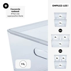 Boîte en plastique, 11L