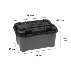 Boîte en plastique 80L, Noir