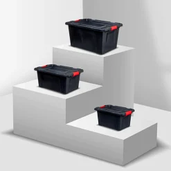 Boîte en plastique 30L, Noir
