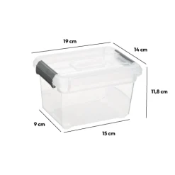 Boîte en plastique transparente 1,8L