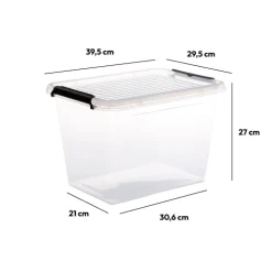 Boîte en plastique transparente 19L