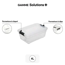 Boîte en plastique transparente 4L
