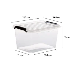 Boîte en plastique transparente 2L