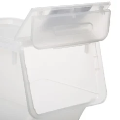 Boîte en plastique transparente à ouverture frontale 24L
