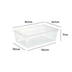 Boîte en plastique transparente 6,5L