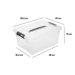 Boîte en plastique transparente 13L