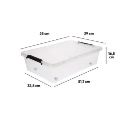 Boîte en plastique transparente 22L