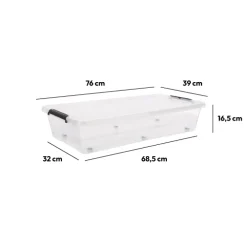 Boîte en plastique transparente 35L