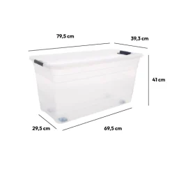 Boîte en plastique transparente 83L
