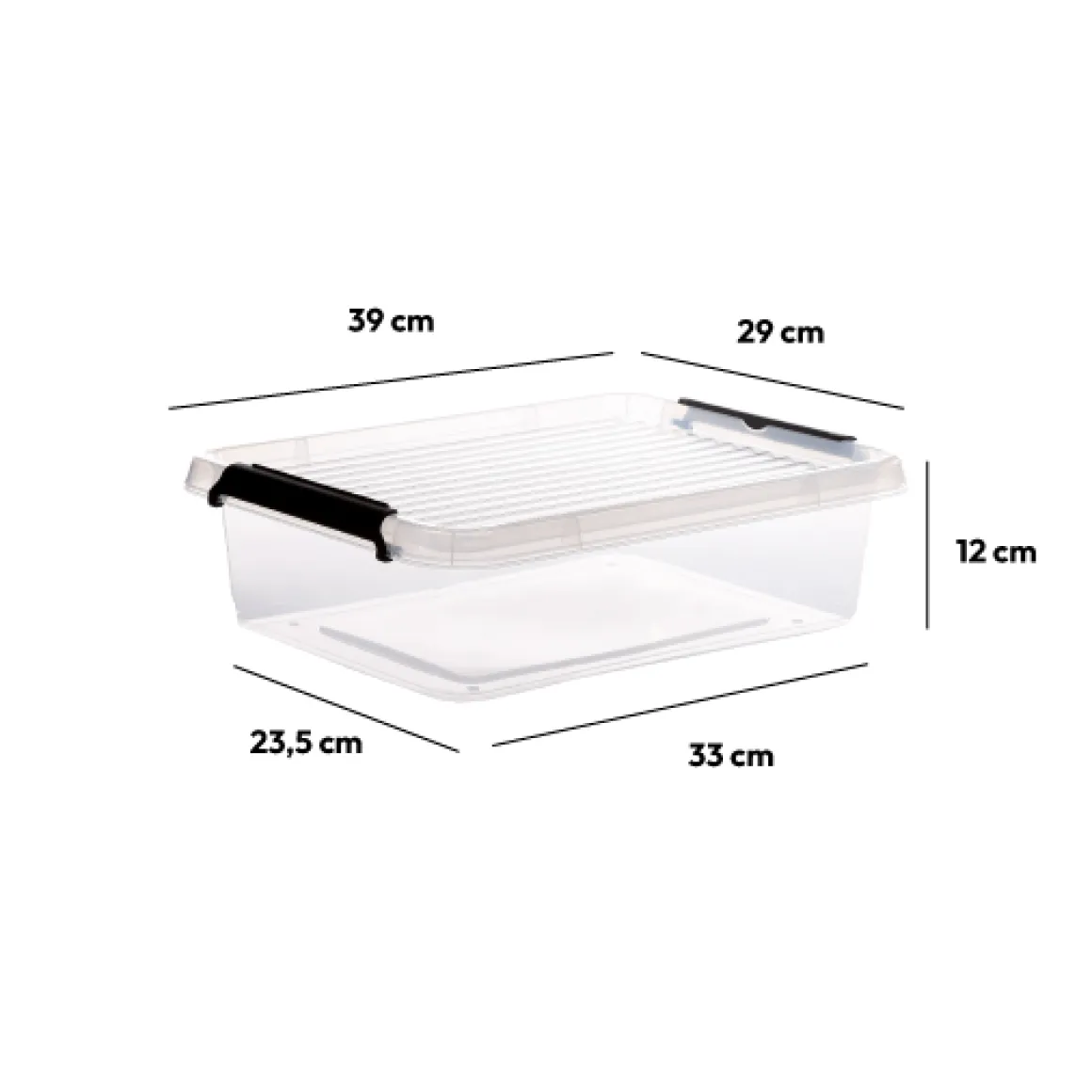 Boîte en plastique transparente 8,5L