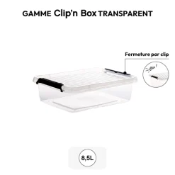 Boîte en plastique transparente 8,5L