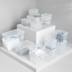 Boîte en plastique transparente 43L
