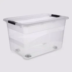 Boîte en plastique transparente 52L
