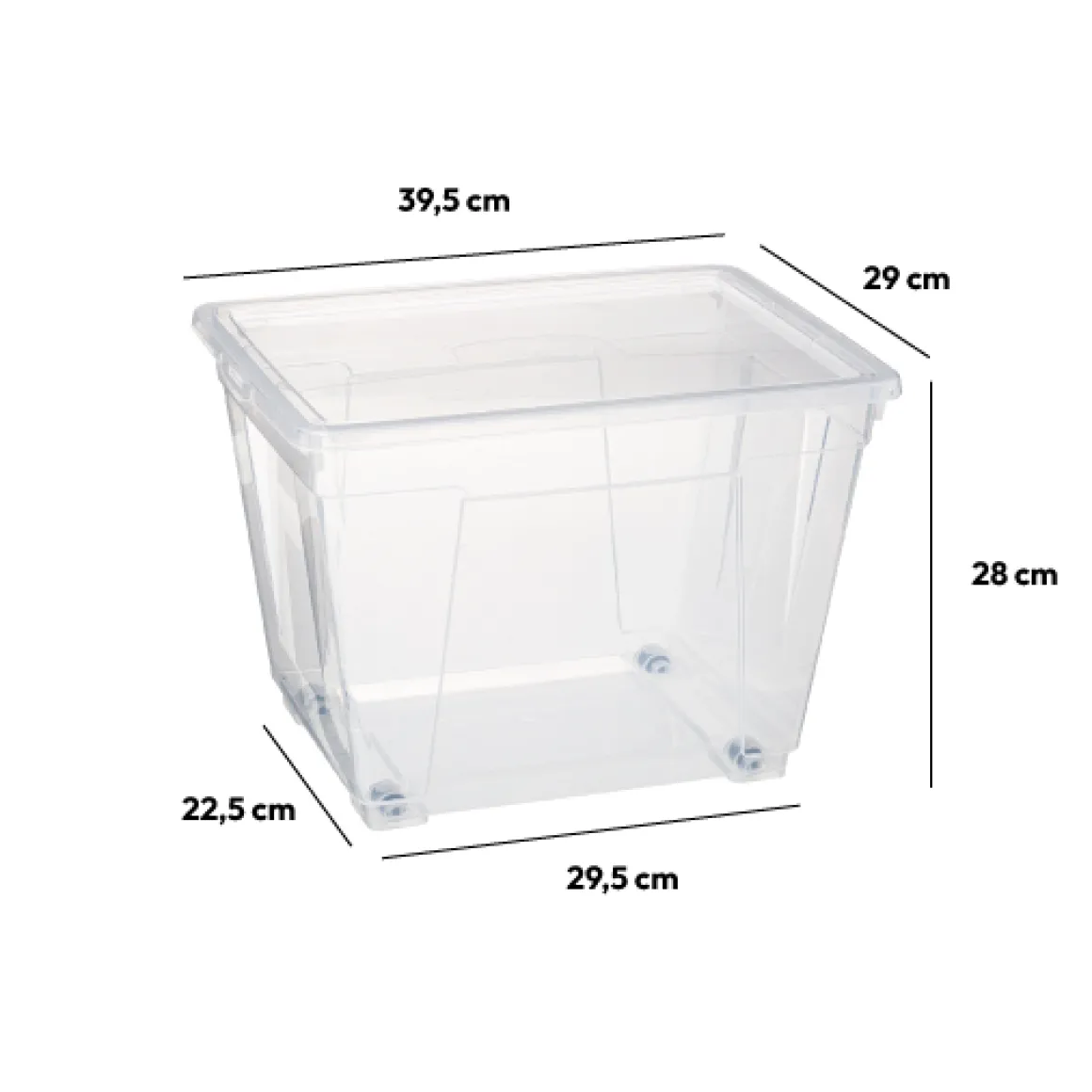 Boîte en plastique transparente 20L