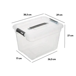 Boîte en plastique transparente 18L