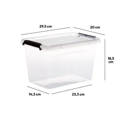 Boîte en plastique transparente 6,5L