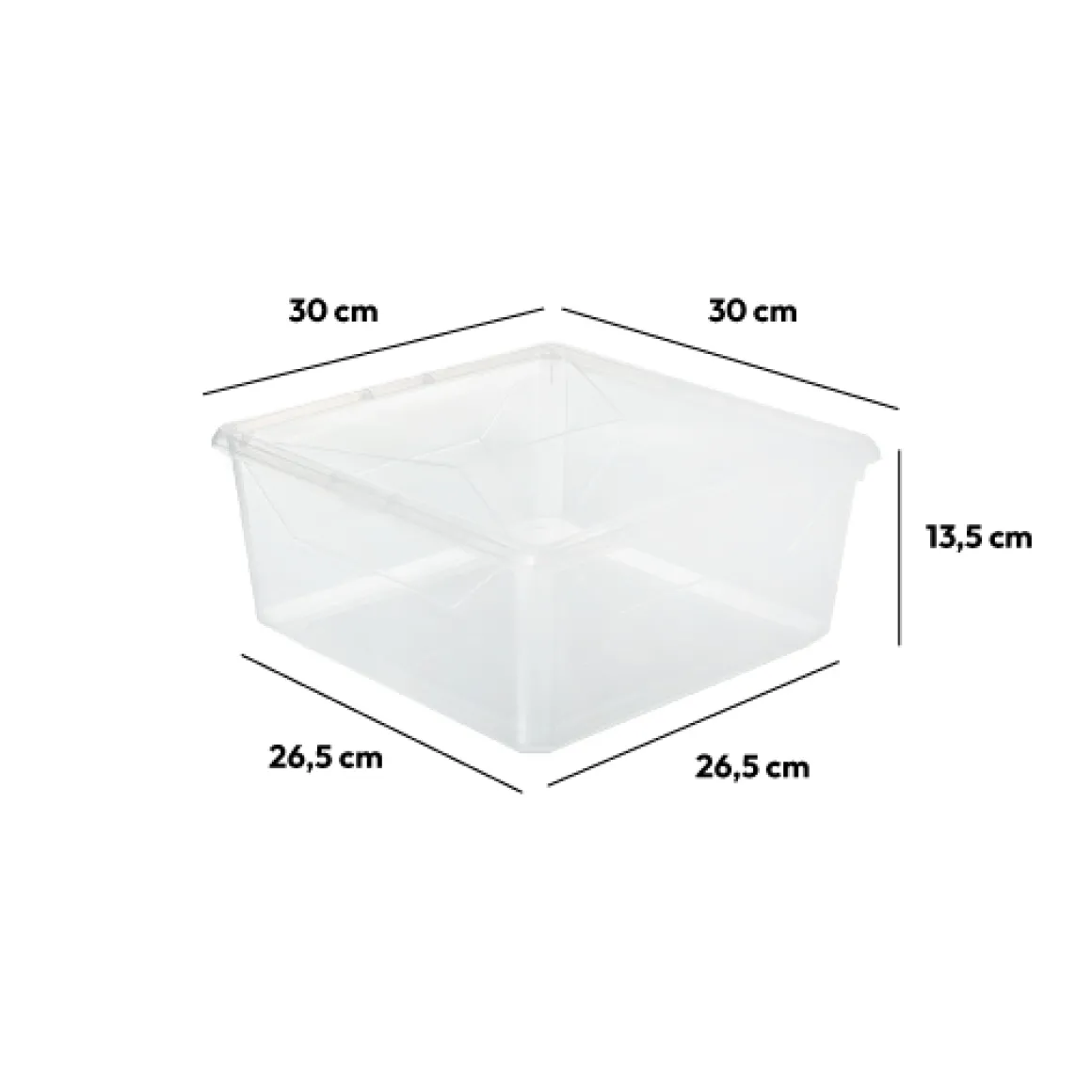 Boîte en plastique transparente 9,2L