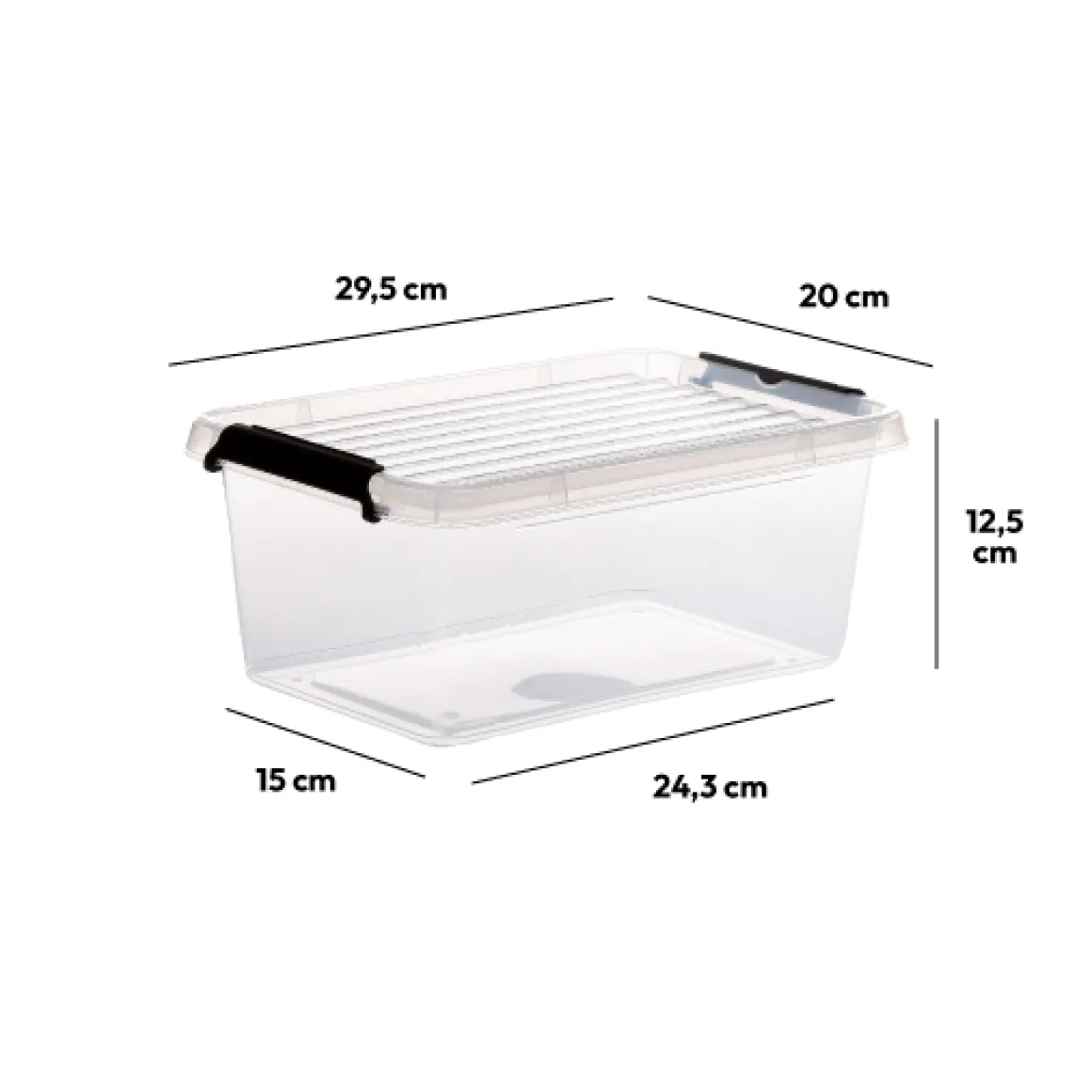 Boîte en plastique transparente 4,5L