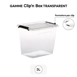 Boîte haute avec couvercle 3L