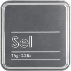 Boîte sel 1kg métal, Noir