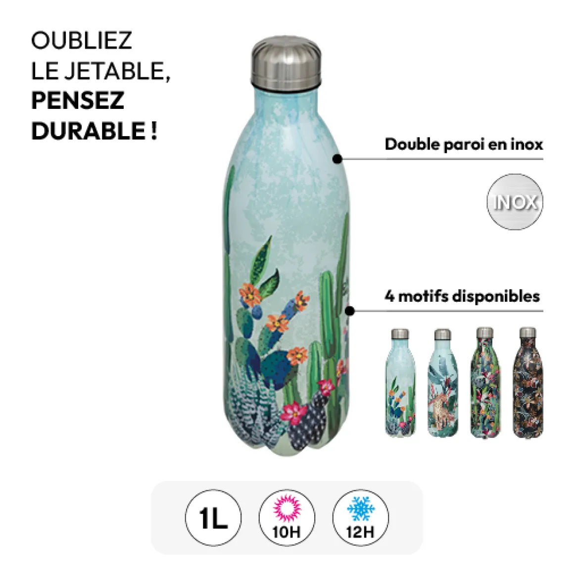 Bouteille isotherme 1L