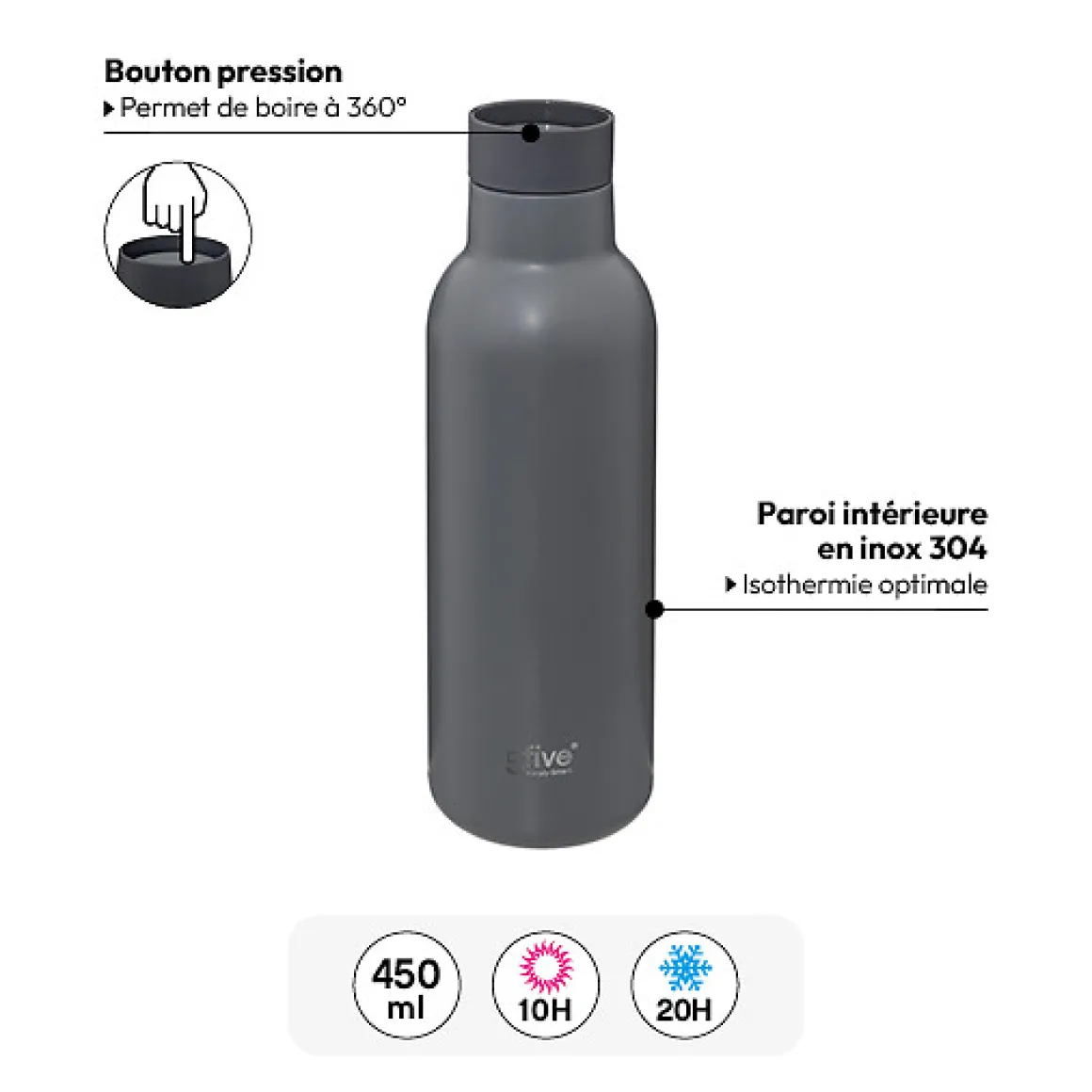 Bouteille isotherme 0,45L