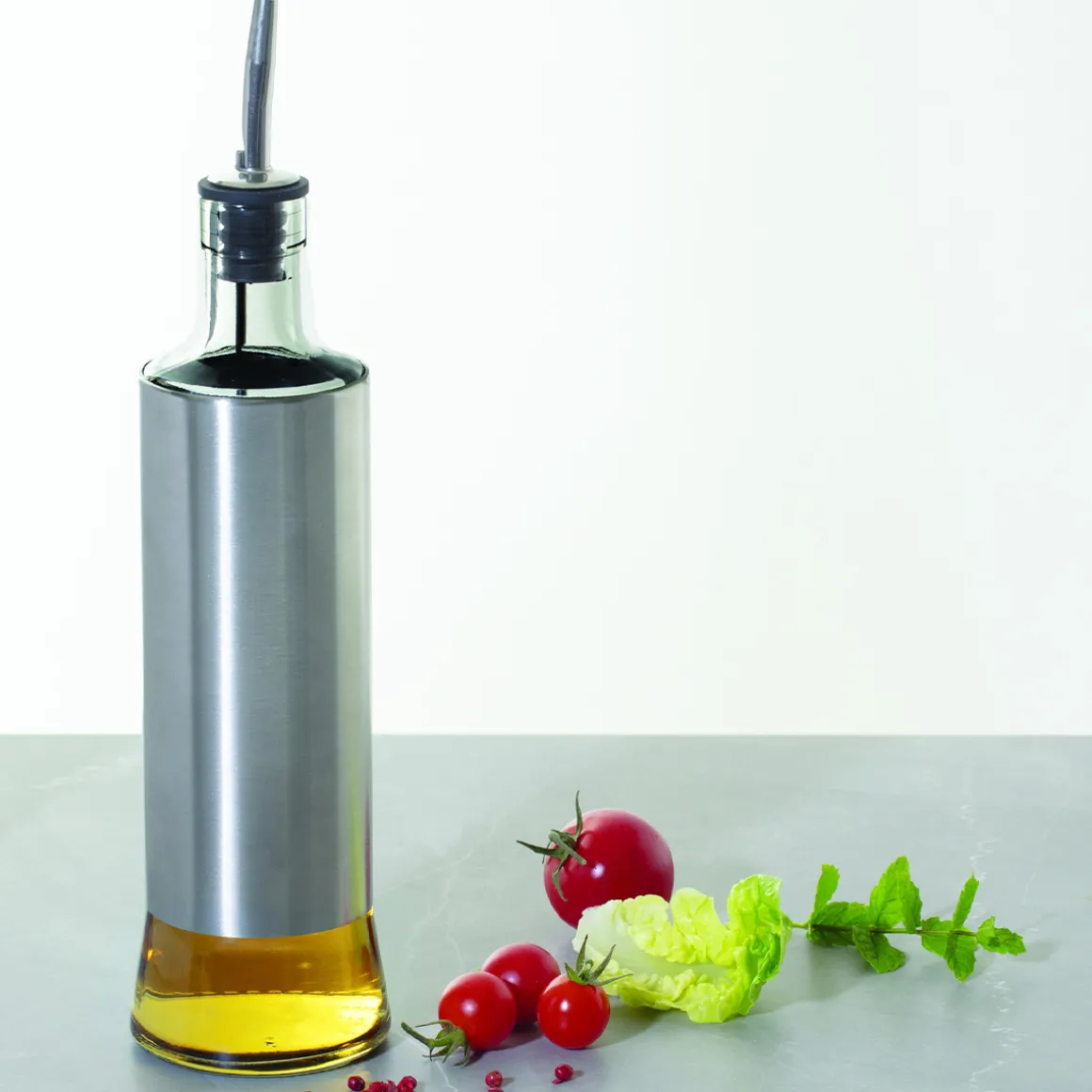 Bouteilles huile/vinaigre métal 0,50L