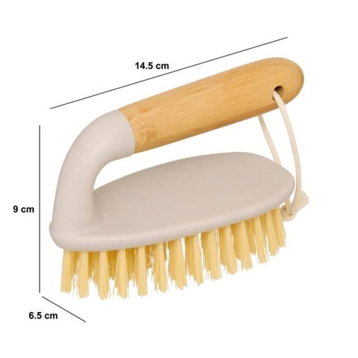 Brosse à récurer, L.14,5 cm, Beige
