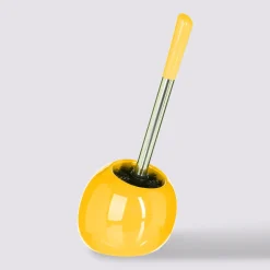 Brosse WC céramique, Jaune moutarde