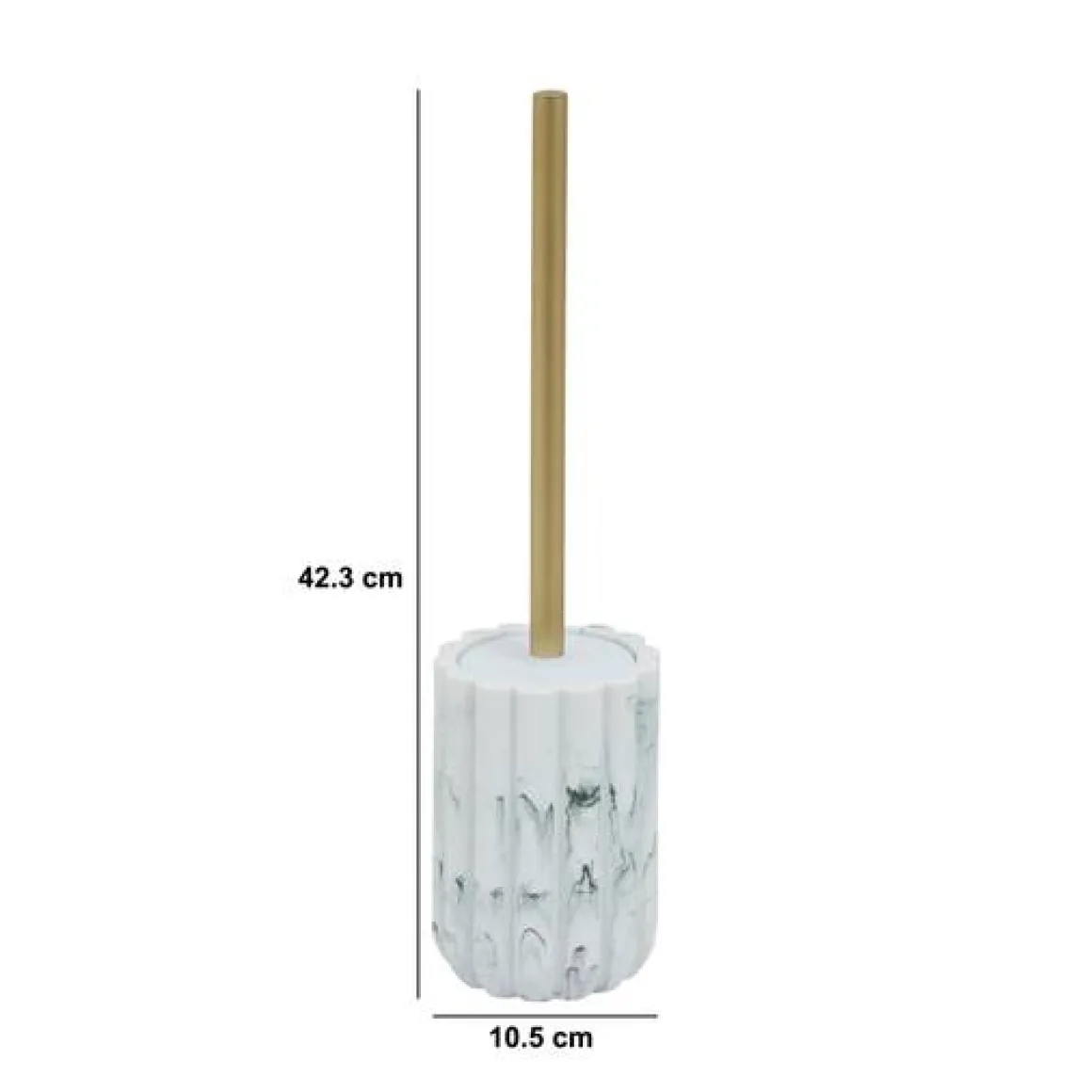 Brosse WC, H.42,3 cm, Blanc