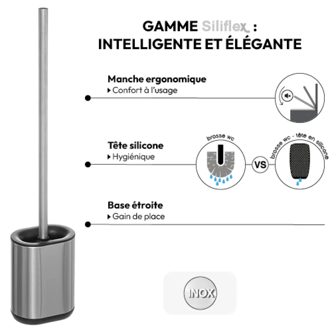 Brosse WC inox