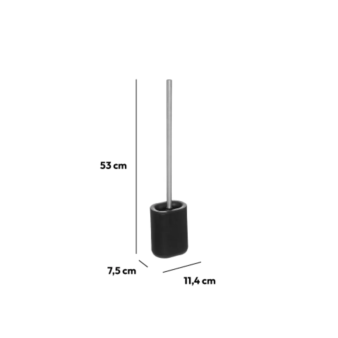 Brosse WC métal, Noir