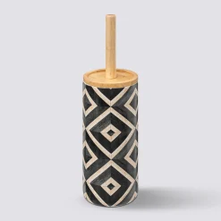 Brosse WC, Noir et beige