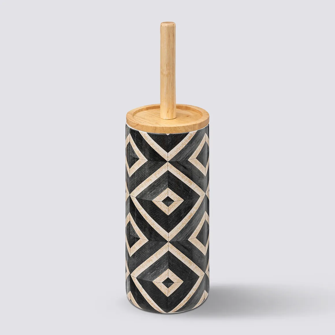 Brosse WC, Noir et beige