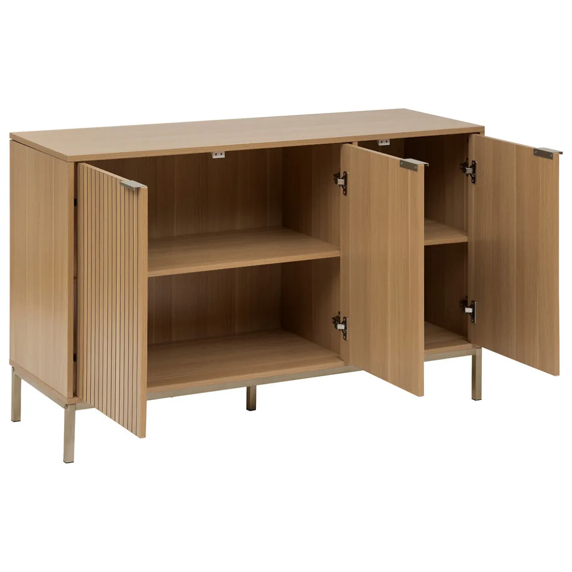 Buffet 3 portes, Effet bois naturel