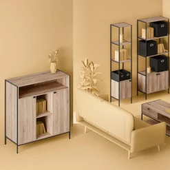 Buffet 2 portes, Effet chêne naturel