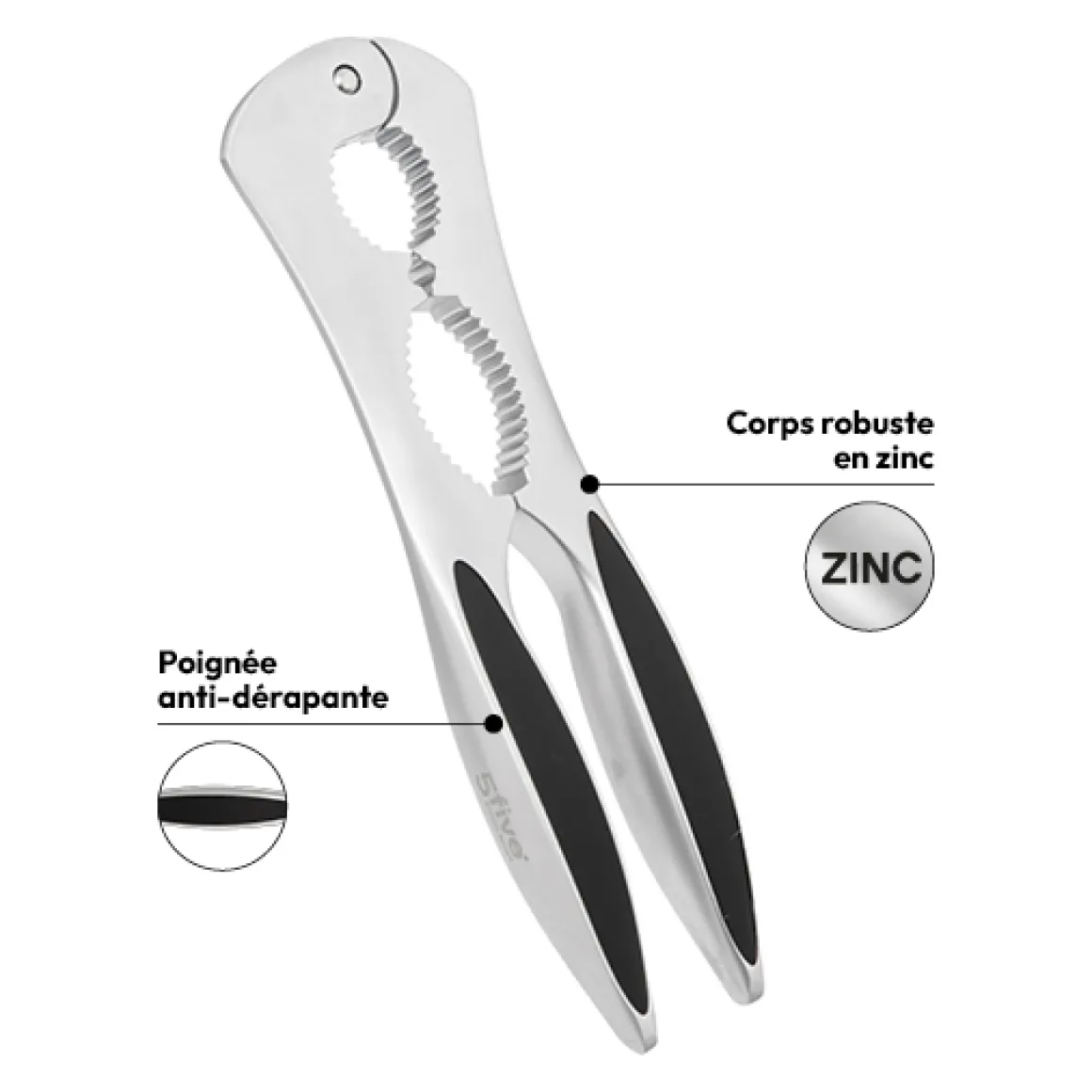 Casse noix, Zinc